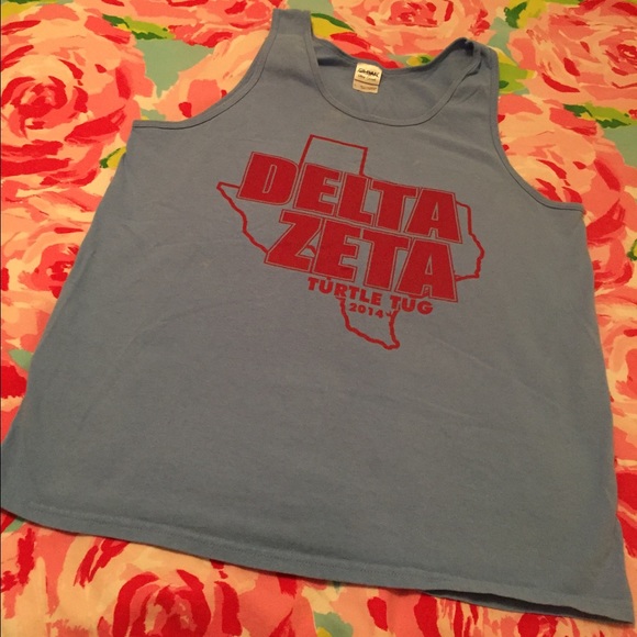 Delta Zeta Turtle Tug Texas Tank Large