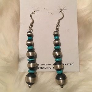 Turquoise & Navajo Pearl Earrings