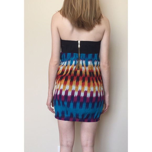Billabong NWOT Boho Strapless Dress - Picture 3 of 4