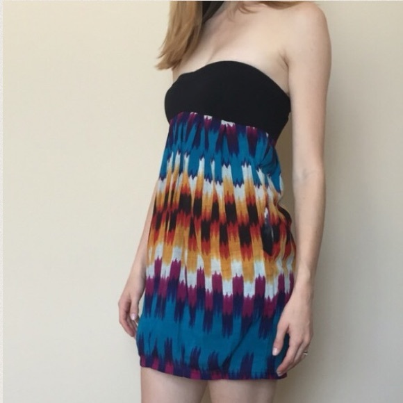 Billabong NWOT Boho Strapless Dress - Picture 2 of 4