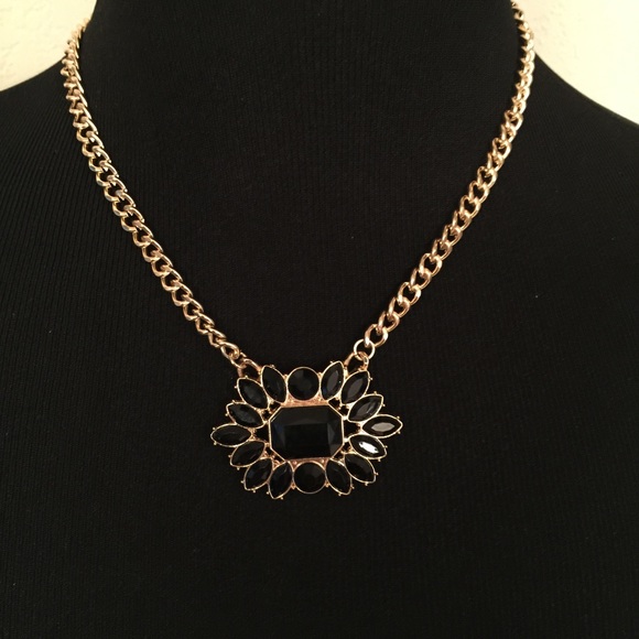 Gold and Black Necklace