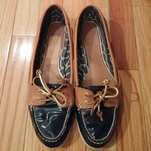 Sperry Top-Siders Navy Audrey Patent Leather