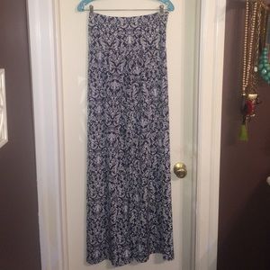 Navy and white palazzo pants