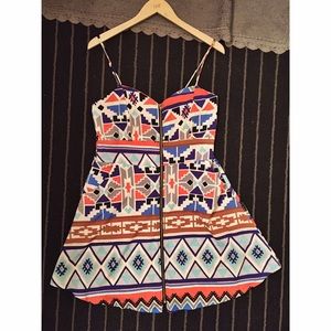 Aztec Zip Up Dress