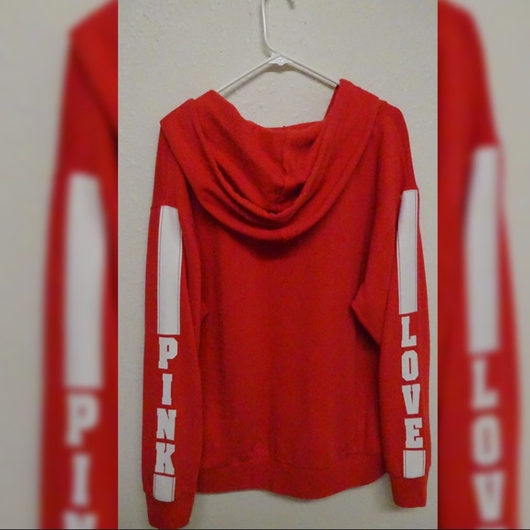 Red PINK Victoria's Secret Zip Up Jacket