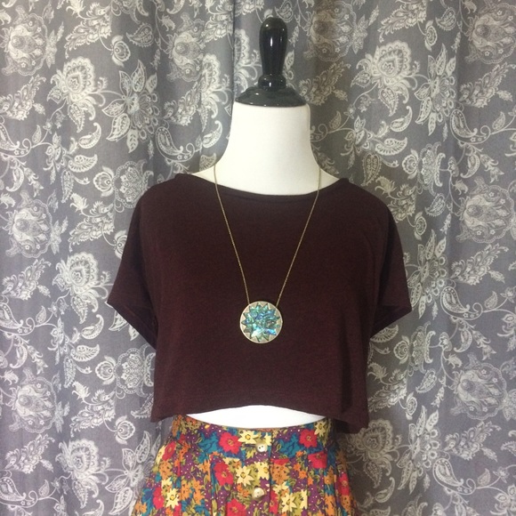 American Apparel maroon crop top! - Picture 1 of 3