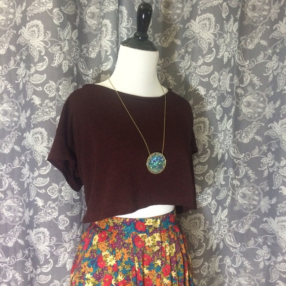 American Apparel maroon crop top! - Picture 2 of 3