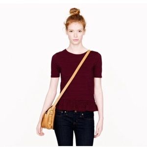 JCrew Peplum Crop Tee