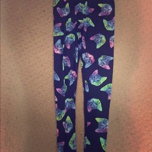 Futuristic cat leggings