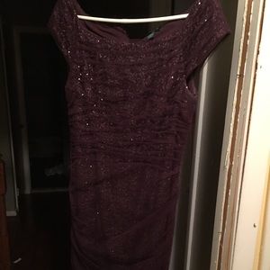 LAUREN Ralph Lauren Evening--Purple sparkle dress!