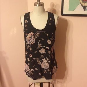 Joie silk racerback floral tank