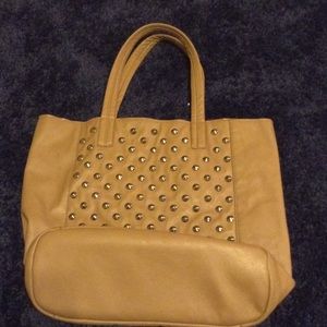 Studded Tan Handbag