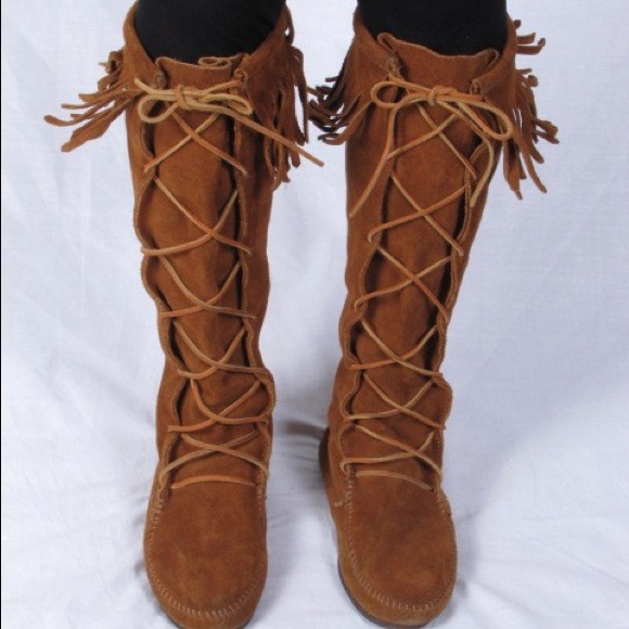 Women Moccasin Lace Up Boots