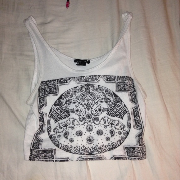 White elephant crop top
