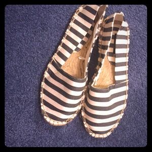 Forever 21 Navy/White striped espadrilles
