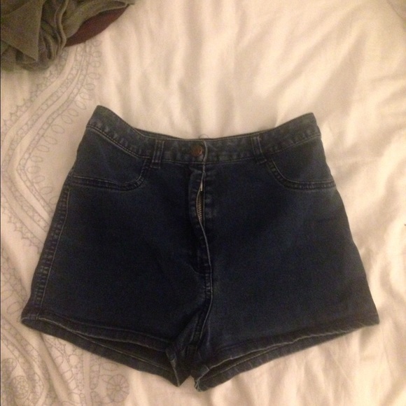 high waisted jean shorts brandy melville