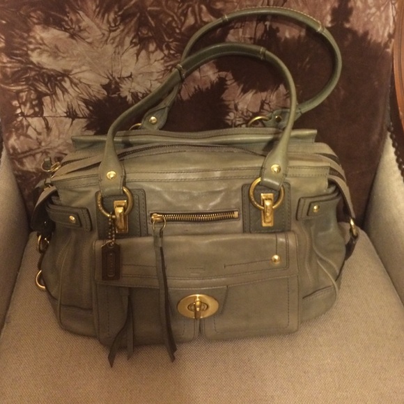 Leather Coach utility bag
