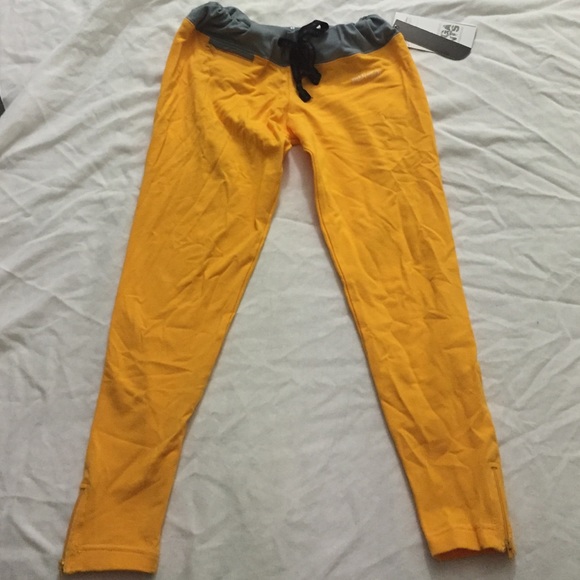 Cute yellow and grey yoga pants