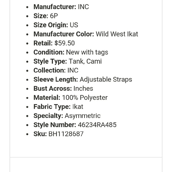 NEW $59 INC Top - Picture 2 of 2