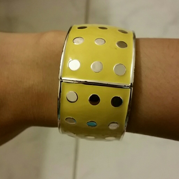 Express yellow podka dots bangle