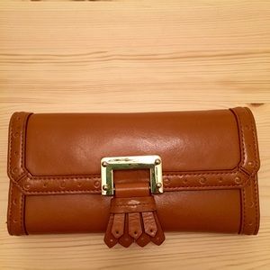 Cognac leather wallet
