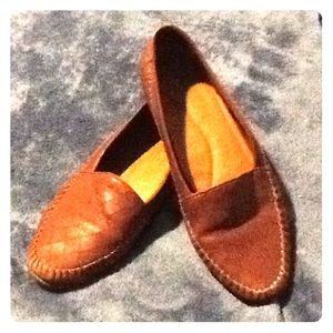 Leather brown shoes