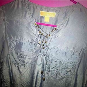 Michael Kors Powder Blue Satin Top