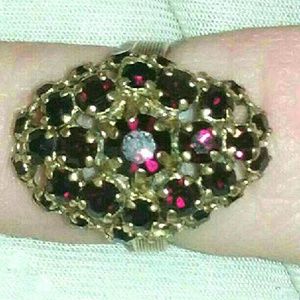 garnet cluster ring