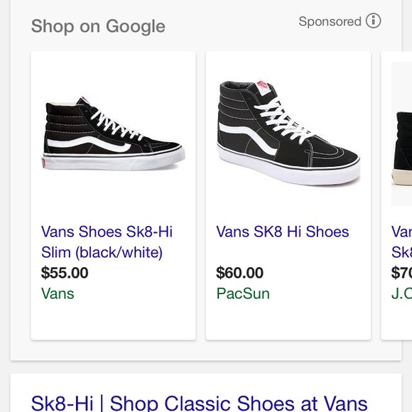 Skate high vans