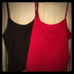 Cami Bundle - Red and Black Adjustable Straps