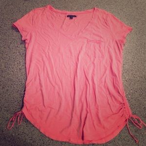 Pink American Eagle Top w/ Ruched Side Ties