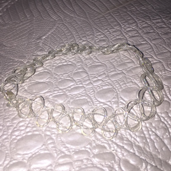 ✨Clear Glitter Tattoo Choker✨