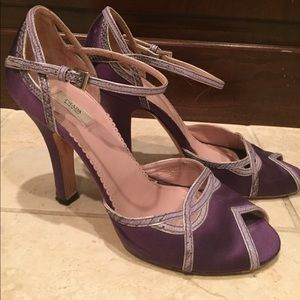 Prada satin peep-toe shoes