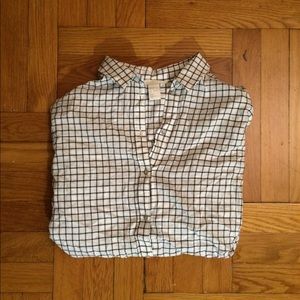 H&M Checkered Boyfriend Button Down Shirt