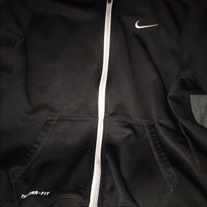 Black nike zip up hoodie