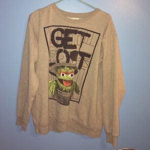 Sesame Street Gray Crewneck Sweatshirt XL
