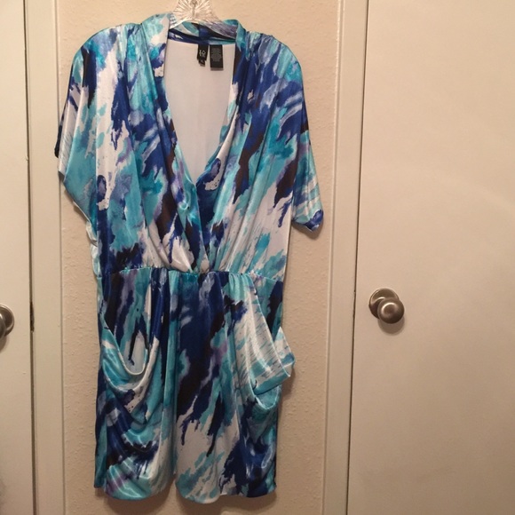 Different shades of blue dress