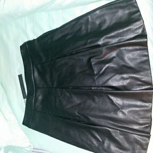 Ivanka Trump Black Faux Leather Skirt