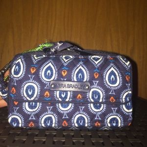 Dark blue patterned compact Vera Bradley wallet