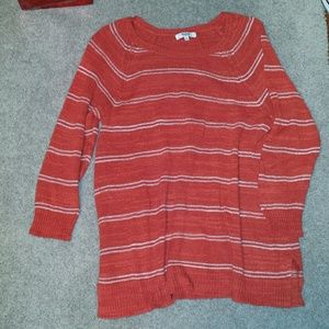 Orange and White Madewell sweater