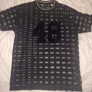 Oversized ASOS jersey style t-shirt black mesh