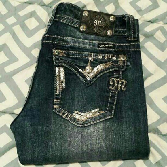 Miss Me Denim - Silver Sequin Miss Mes