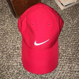 New red Nike hat