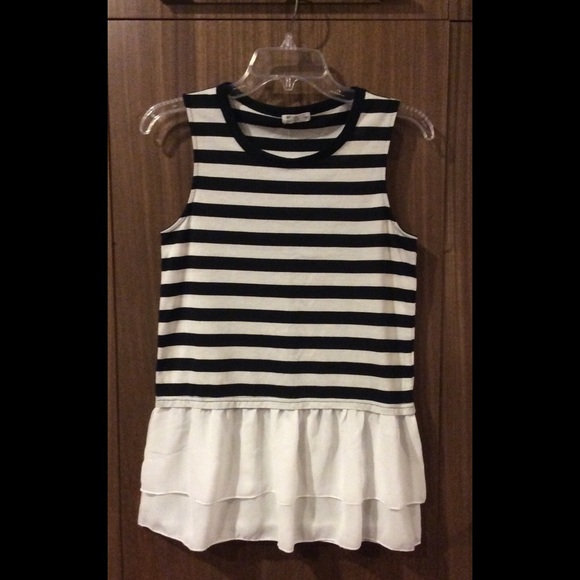 NET Tops - FINAL SALE! NWOT Striped Sleeveless Chiffon Top