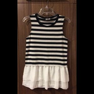 FINAL SALE! NWOT Striped Sleeveless Chiffon Top