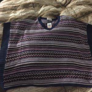 Multicolored Poncho Top