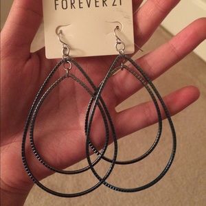 light blue teardrop earrings