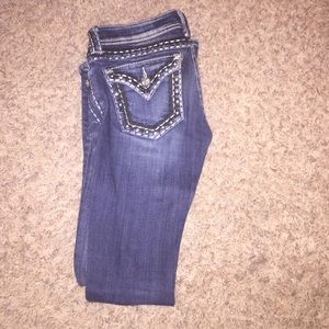 Dark boot cut miss me's