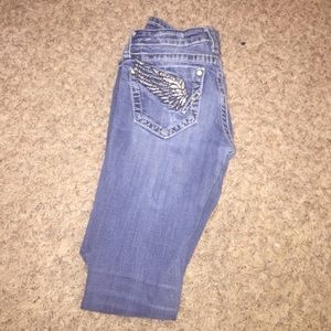Skinny winged miss me's size 25 inseam 34
