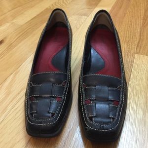 Black leather loafers SZ 7